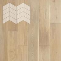 Паркетная доска Lab Arte Chevron Дуб Селект Чегет белый лак 490-600x110x14